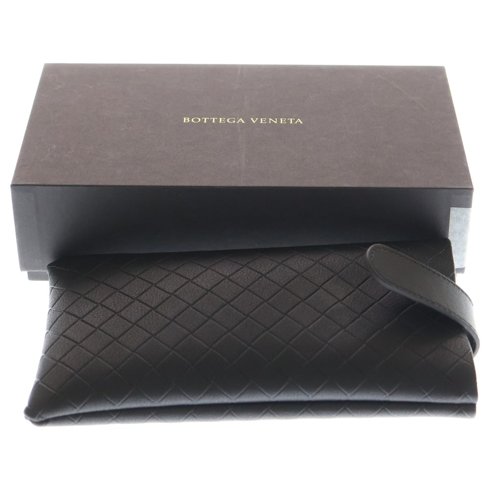 BOTTEGA VENETA(ボッテガヴェネタ) メタルフレーム トライアングルレンズ サングラス アイウェア シルバー/ブラック BV1070S