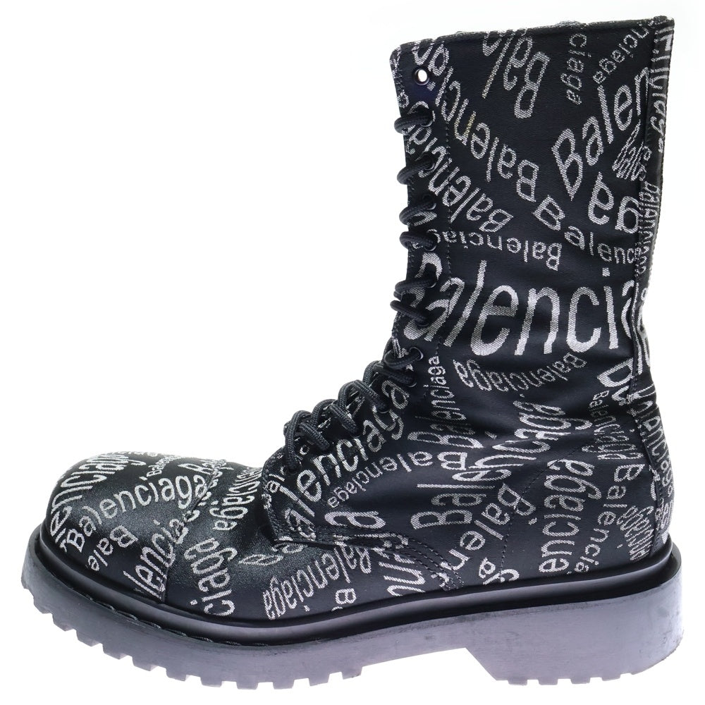 BALENCIAGA(バレンシアガ) 19AW WAVE LOGO COMBAT BOOT ウェーロゴ コンバットブーツ ブラック 579657