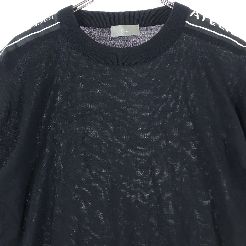 DIOR(ディオール) サイドラインロゴニット クルーネックセーター ブラック 863M653AT673