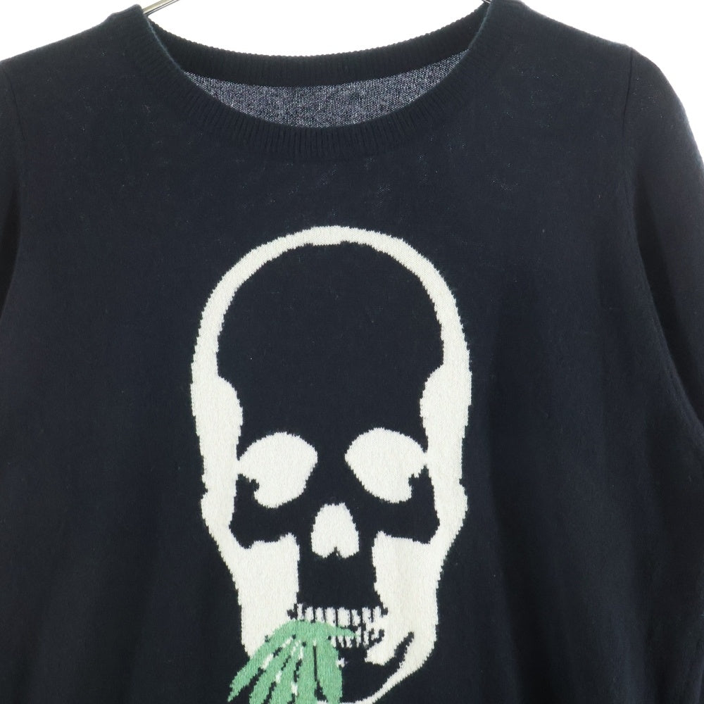 lucien pellat-finet(ルシアンペラフィネ) スカル カシミヤニット ニットセーター ブラック