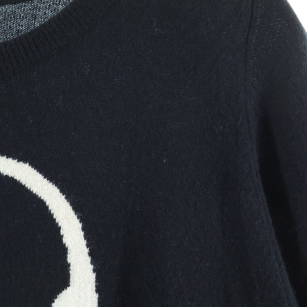 lucien pellat-finet(ルシアンペラフィネ) スカル カシミヤニット ニットセーター ブラック