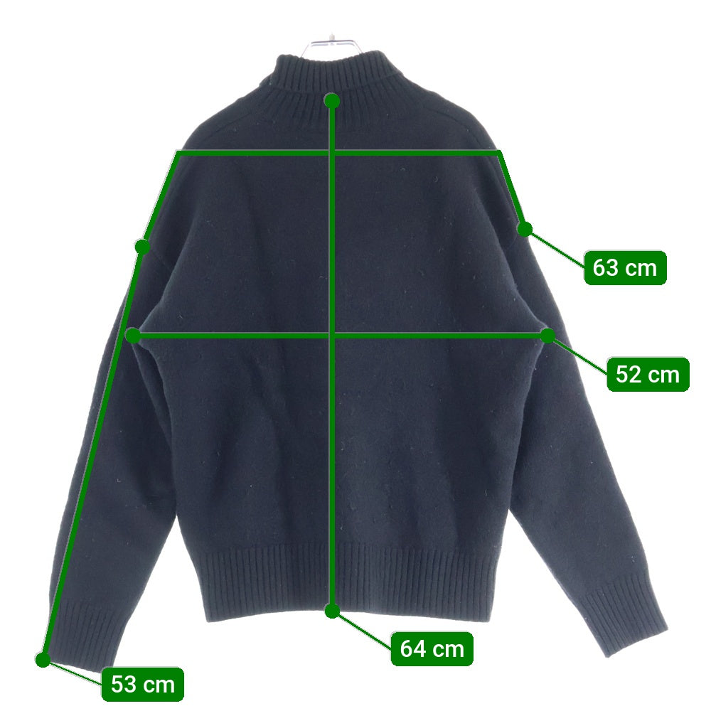 ami paris(アミパリス) ハートロゴタートルネックニット セーター ブラック H21K203.018