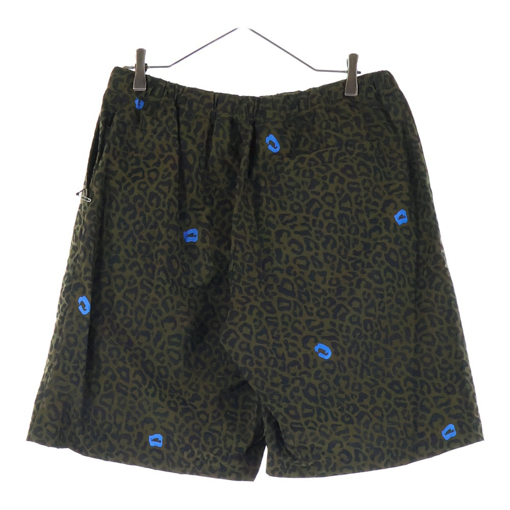 UNDERCOVER(アンダーカバー) 24SS レオパードハーフパンツ ショーツ カーキ/ブルー UP1E4507-1