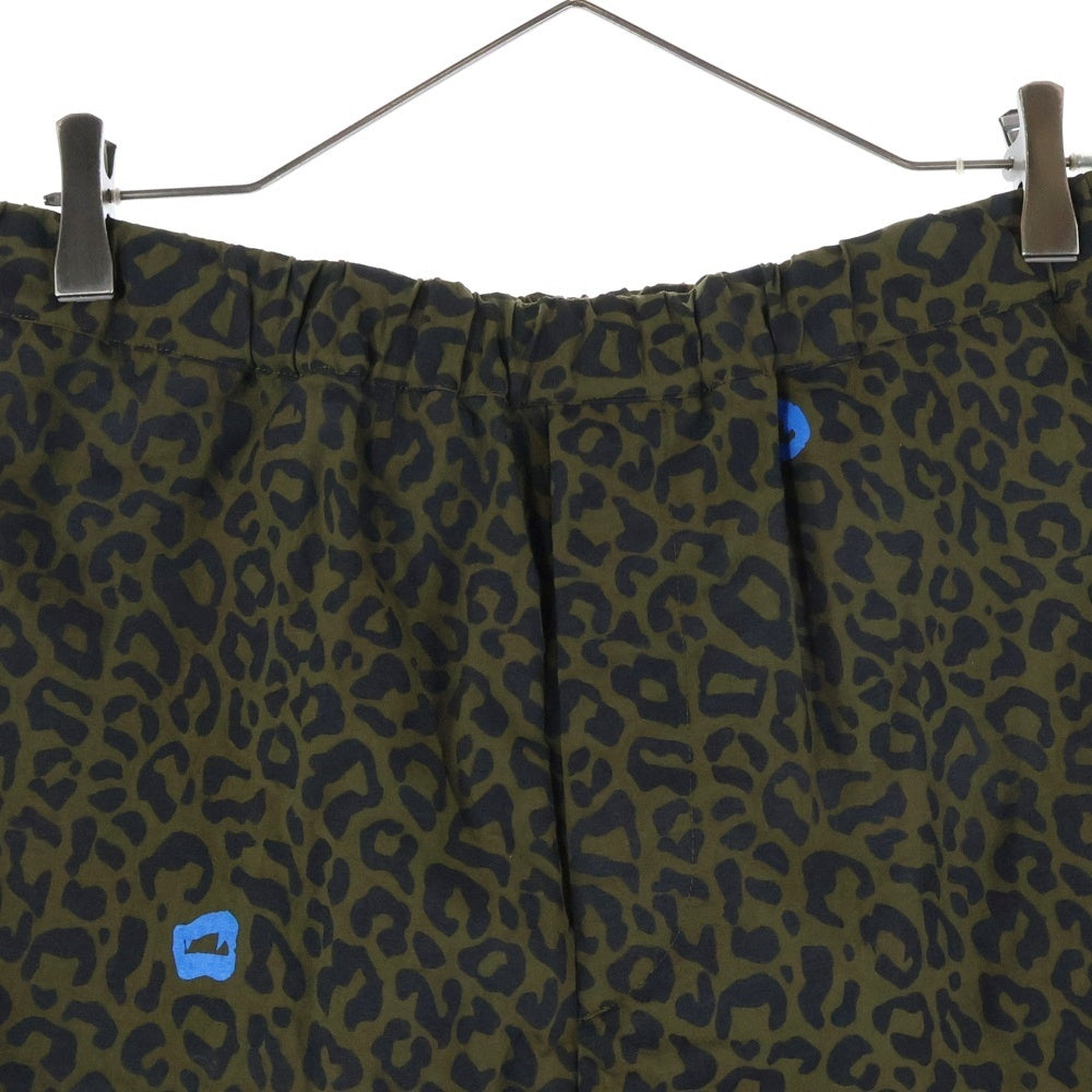 UNDERCOVER(アンダーカバー) 24SS レオパードハーフパンツ ショーツ カーキ/ブルー UP1E4507-1