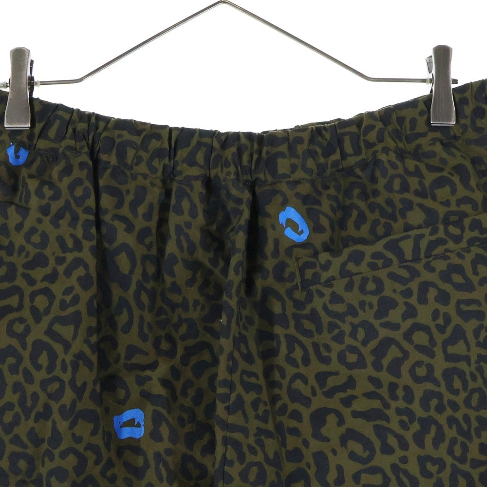 UNDERCOVER(アンダーカバー) 24SS レオパードハーフパンツ ショーツ カーキ/ブルー UP1E4507-1