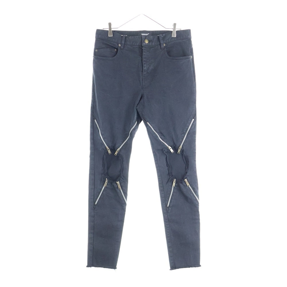 UNDERCOVER(アンダーカバー) 25SS Stretch Denim 4 Zips Jeans 4ジップステッチ ストレッチパンツ スキニーデニムパンツ ブラック UC1E4515-2