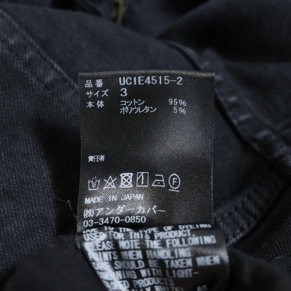 UNDERCOVER(アンダーカバー) 25SS Stretch Denim 4 Zips Jeans 4ジップステッチ ストレッチパンツ スキニーデニムパンツ ブラック UC1E4515-2