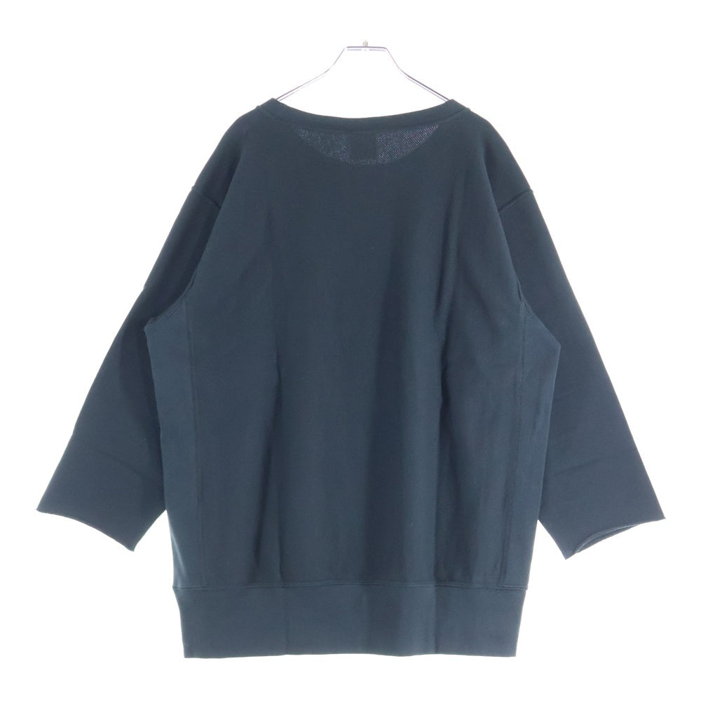UNDERCOVER(アンダーカバー) ×Champion チャンピオン オーバーサイズ 7分袖 リバースウィーブ スウェットトレーナー ブラック C8-B010
