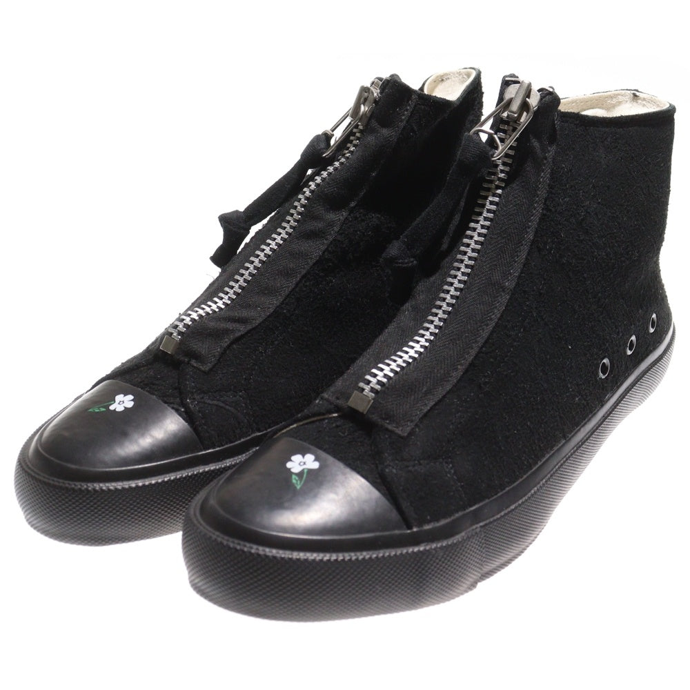 UNDERCOVER(アンダーカバー) 25SS ディアスキン センタージップ ハイカット スエードスニーカー ブラック UC1E4F04