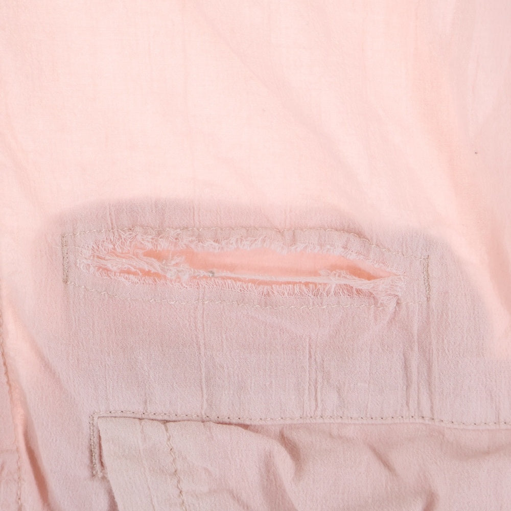 UNDERCOVER(アンダーカバー) 25SS Vネック Wジップ ガーゼベスト ピンク UC1E4001