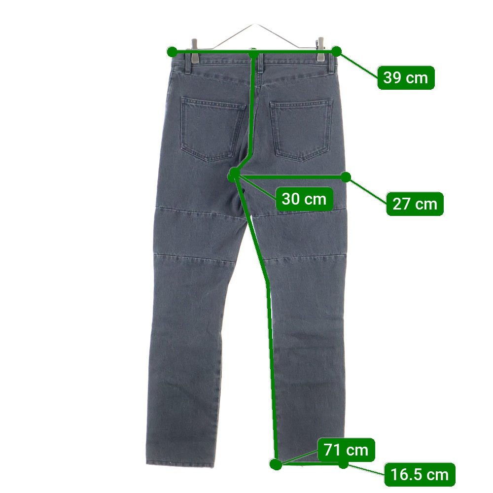 UNDERCOVER(アンダーカバー) 23SS カツラギ ヒザリブ切替 スリムパンツ デニムパンツ グレー UC1C4506