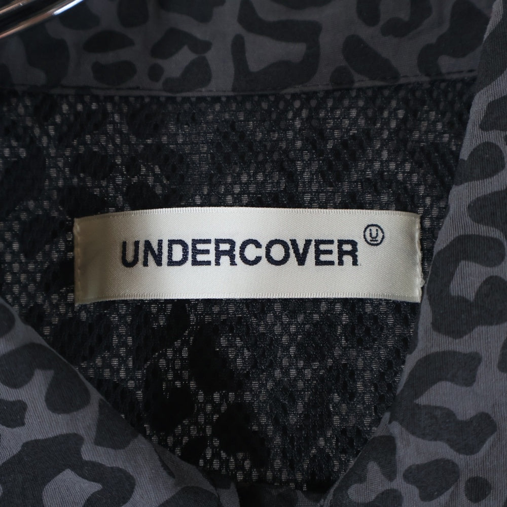UNDERCOVER(アンダーカバー) 25SS レオパード総柄 ポプリンコーチジャケット ブラック UP1E4204-1