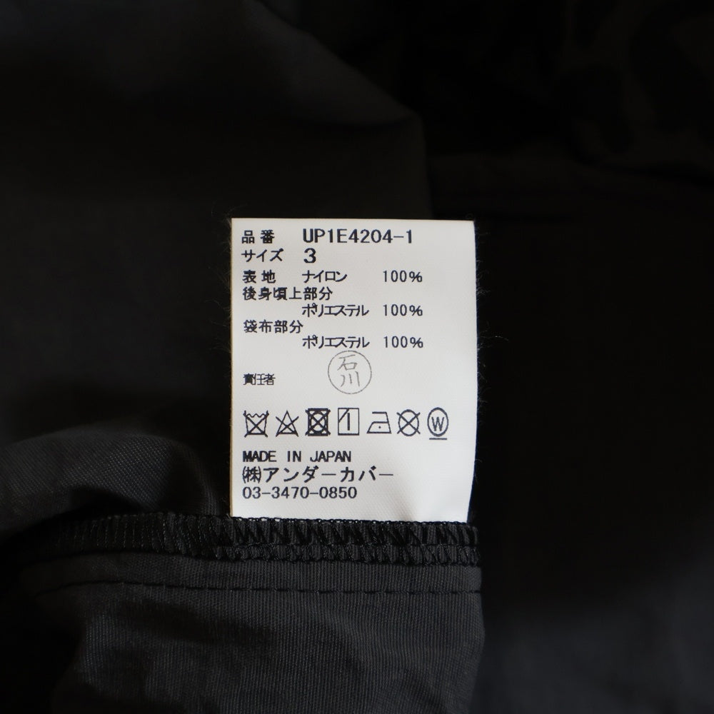 UNDERCOVER(アンダーカバー) 25SS レオパード総柄 ポプリンコーチジャケット ブラック UP1E4204-1