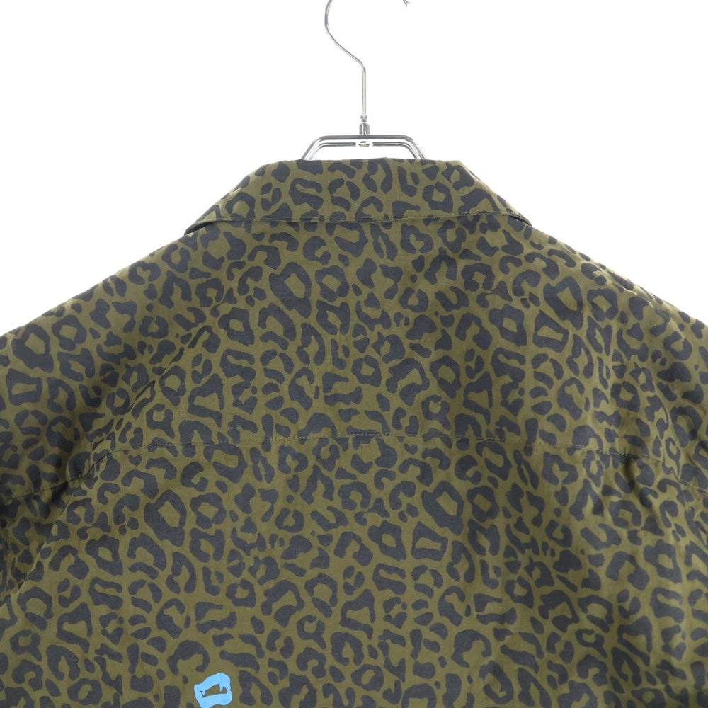 UNDERCOVER(アンダーカバー) 25SS レオパード総柄 ポプリン半袖シャツ グリーン UP1E4409-1