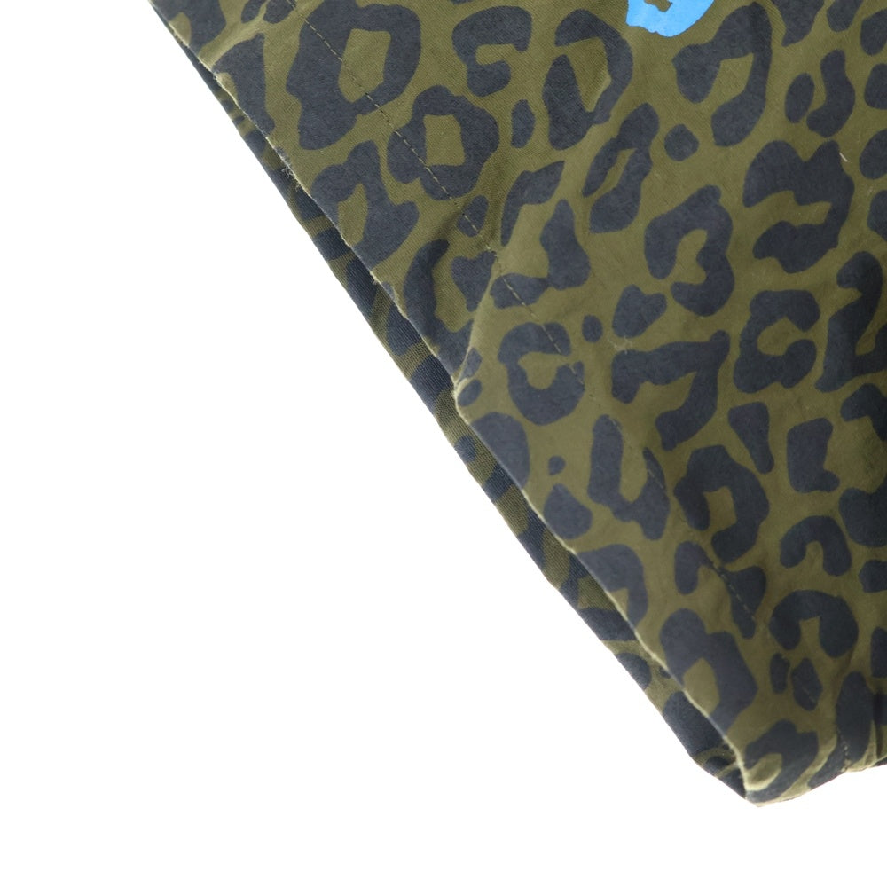 UNDERCOVER(アンダーカバー) 25SS レオパード総柄 ポプリン半袖シャツ グリーン UP1E4409-1