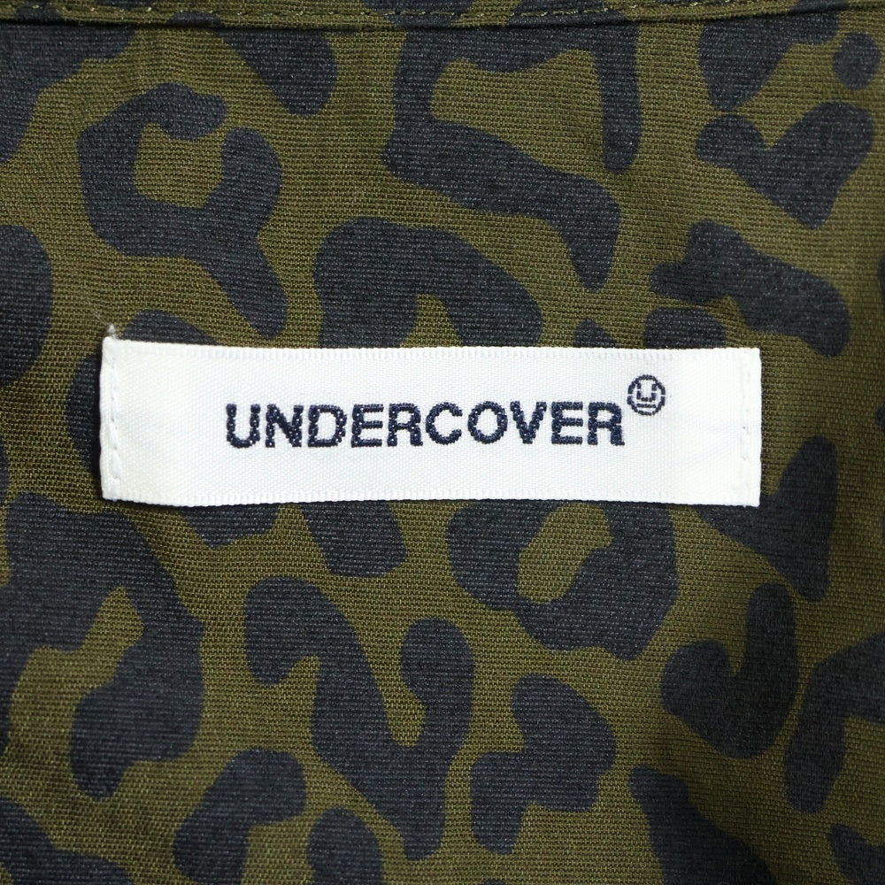 UNDERCOVER(アンダーカバー) 25SS レオパード総柄 ポプリン半袖シャツ グリーン UP1E4409-1