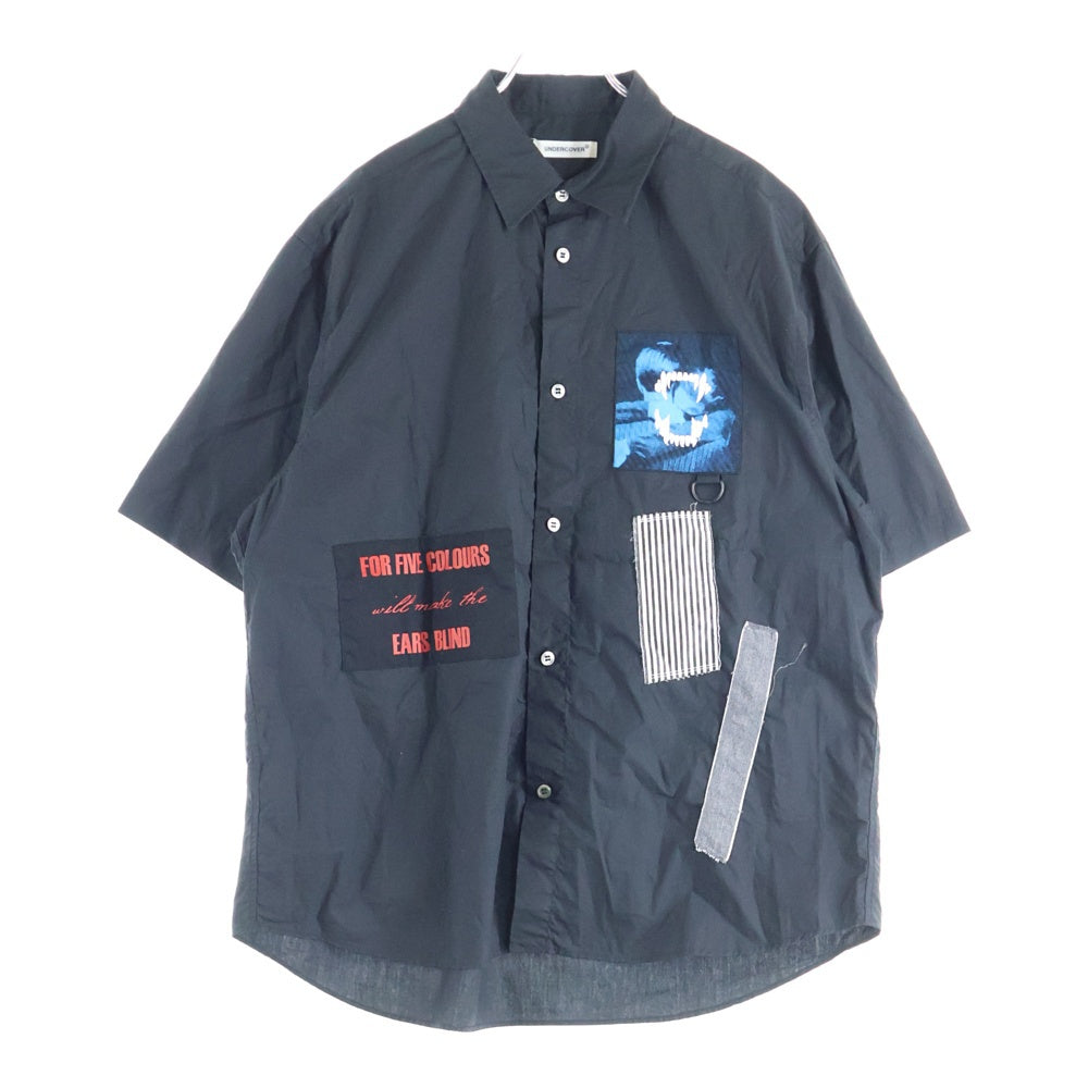 UNDERCOVER(アンダーカバー) 25SS プリントパッチ 半袖シャツ ブラック UP1E4407-1