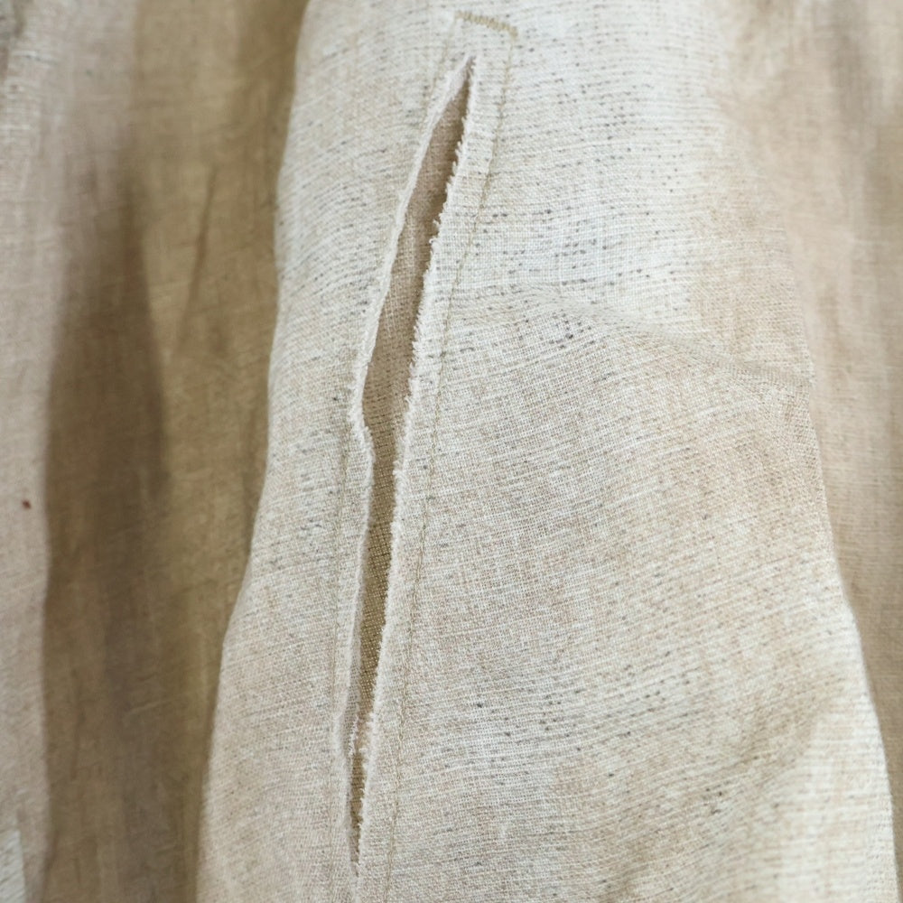 UNDERCOVER(アンダーカバー) 25SS ノーカラー リネン シングルテーラードジャケット ベージュ UC1E4107