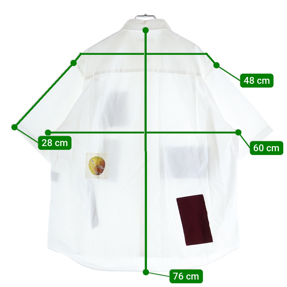 UNDERCOVER(アンダーカバー) プリントパッチ 半袖シャツ ホワイト UP1E4407-1