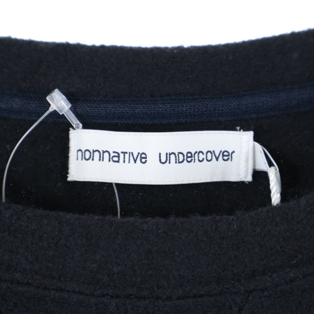 UNDERCOVER(アンダーカバー) ×nonnative ノンネイティブ ウールクルーネックニット サイドジップセーター ブラック UC2D9807