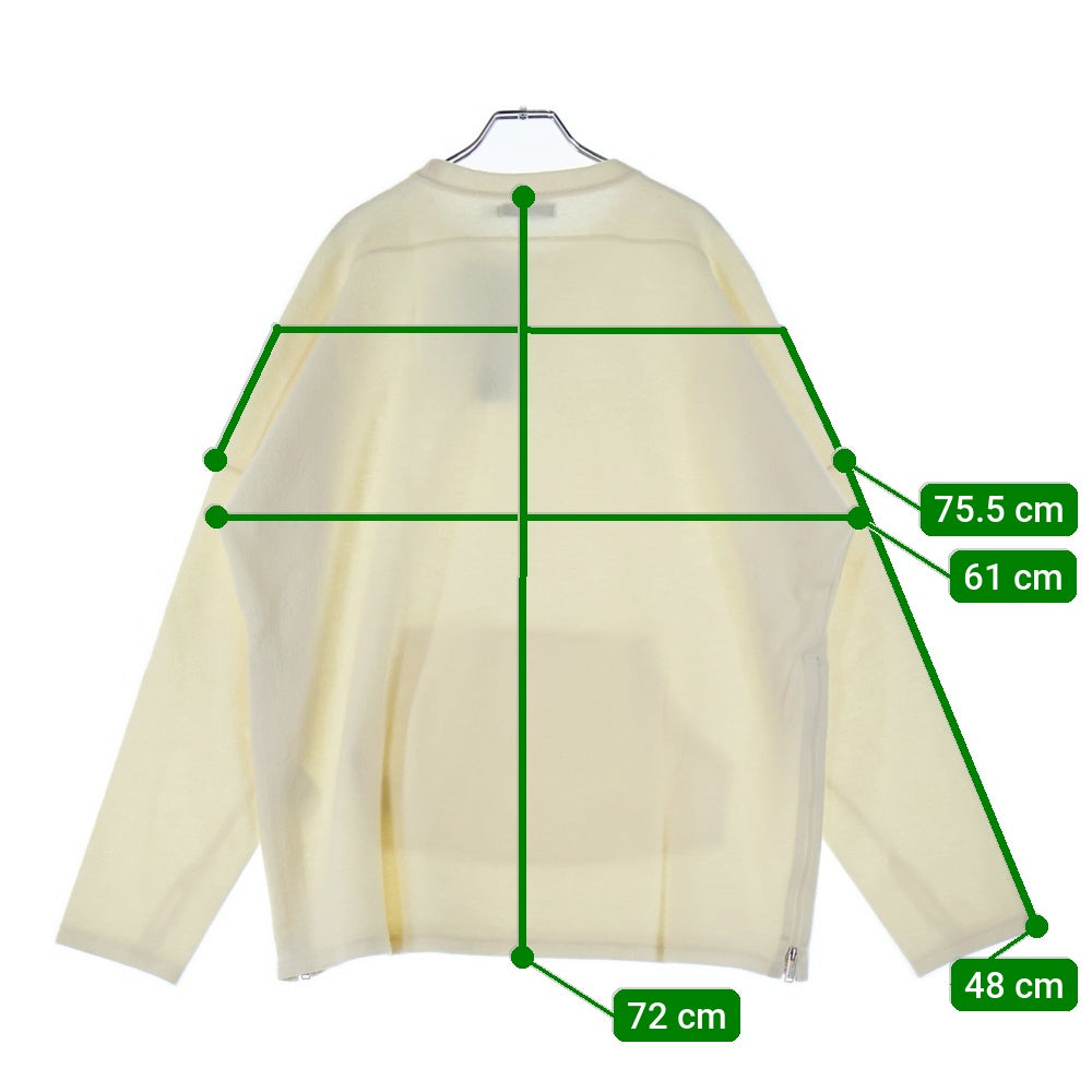 UNDERCOVER(アンダーカバー) ×nonnative ノンネイティブ ウールクルーネックニット サイドジップセーター ホワイト UC2D9807