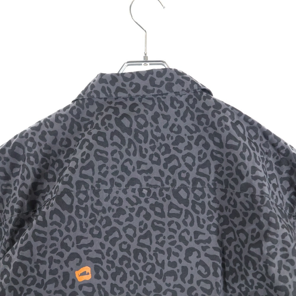 UNDERCOVER(アンダーカバー) 25SS レオパード総柄 ポプリン半袖シャツ ブラック UP1E4409-1