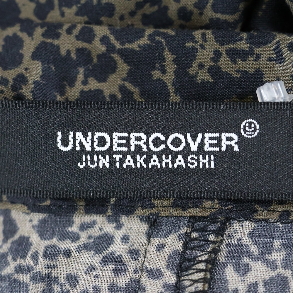 UNDERCOVER(アンダーカバー) 25SS 総柄 レーヨン半袖開襟シャツ オープンカラーシャツ ブラック UC1E4405