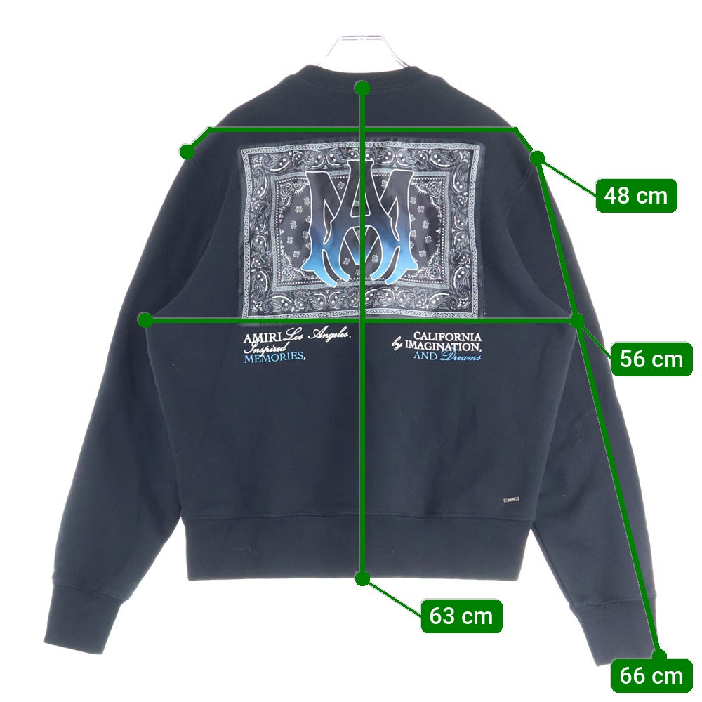 AMIRI(アミリ) バンダナクルーネックスウェット プルオーバースウェット ブラック