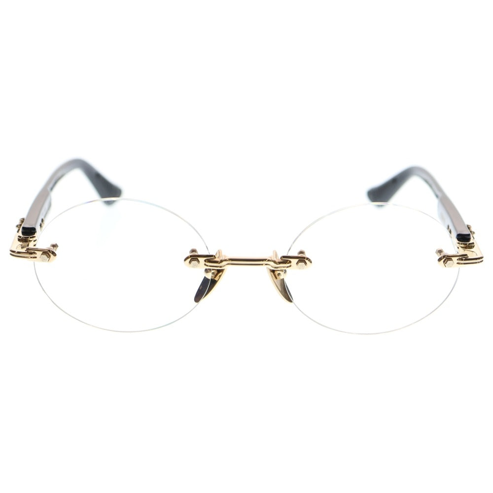 CHROME HEARTS(クロムハーツ) DEEPIII フローラルクロス リムレス サングラス アイウェア ブラック