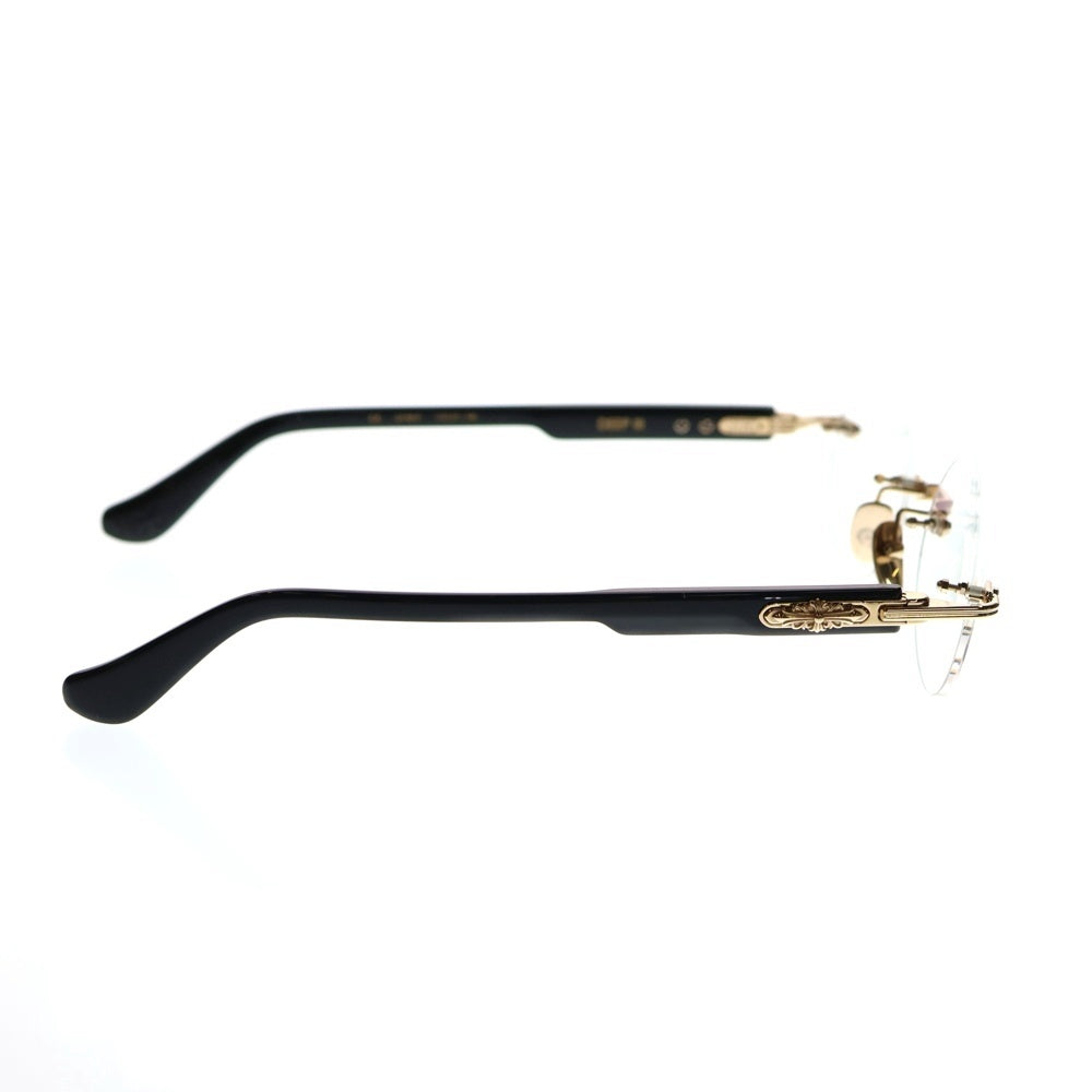 CHROME HEARTS(クロムハーツ) DEEPIII フローラルクロス リムレス サングラス アイウェア ブラック