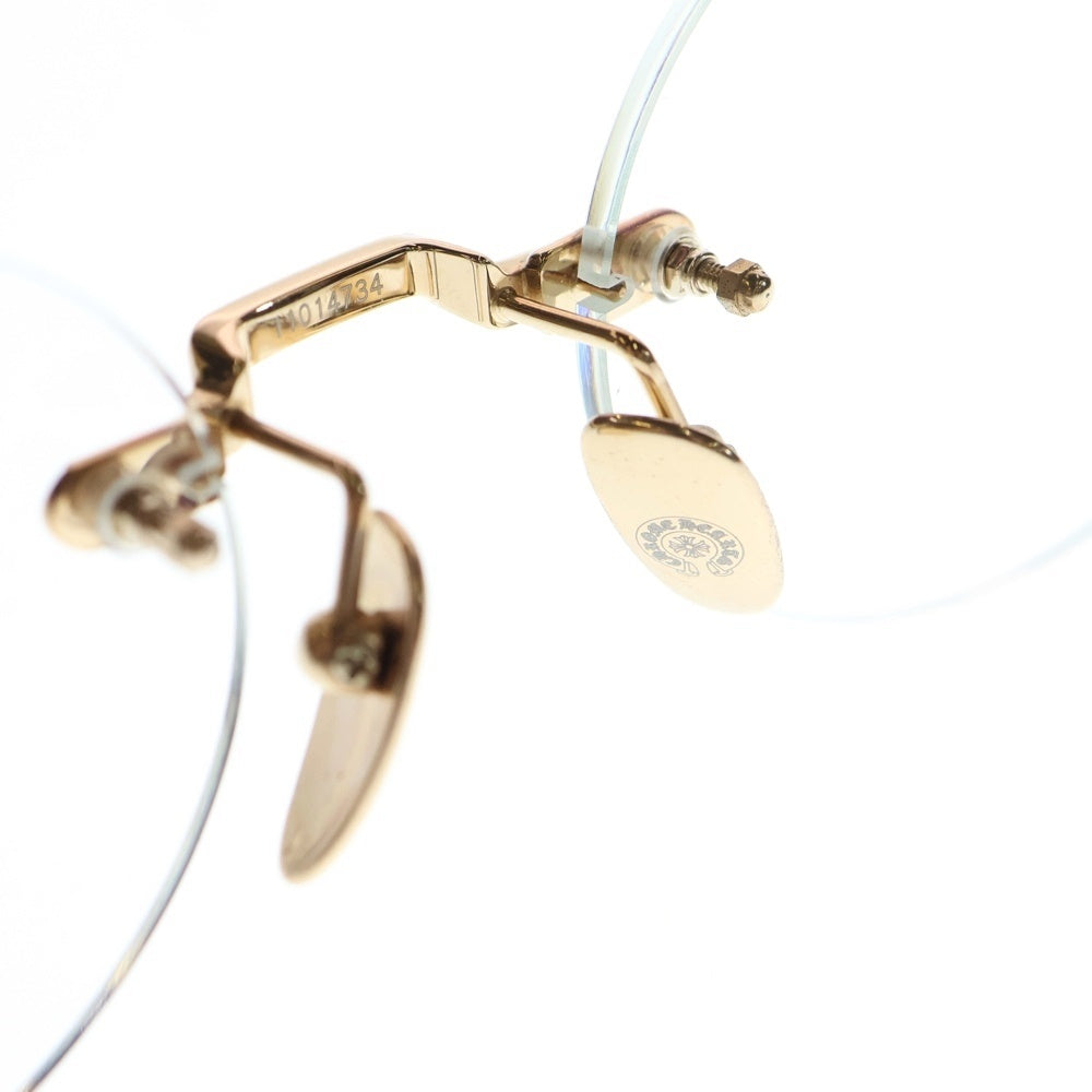 CHROME HEARTS(クロムハーツ) DEEPIII フローラルクロス リムレス サングラス アイウェア ブラック