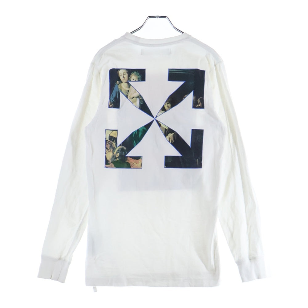 OFF-WHITE(オフホワイト) プリントデザイン 長袖Tシャツ ロンT カットソー ホワイト OMAB001E20JER005