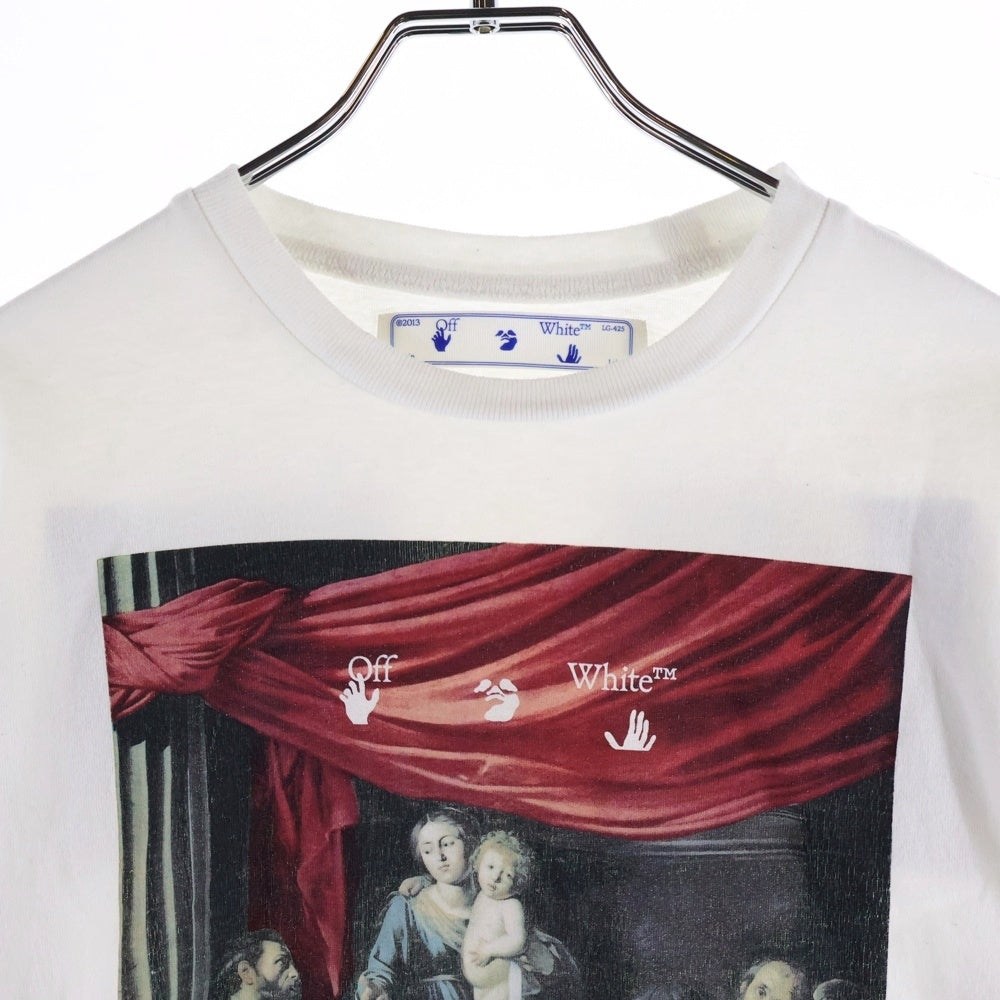 OFF-WHITE(オフホワイト) プリントデザイン 長袖Tシャツ ロンT カットソー ホワイト OMAB001E20JER005
