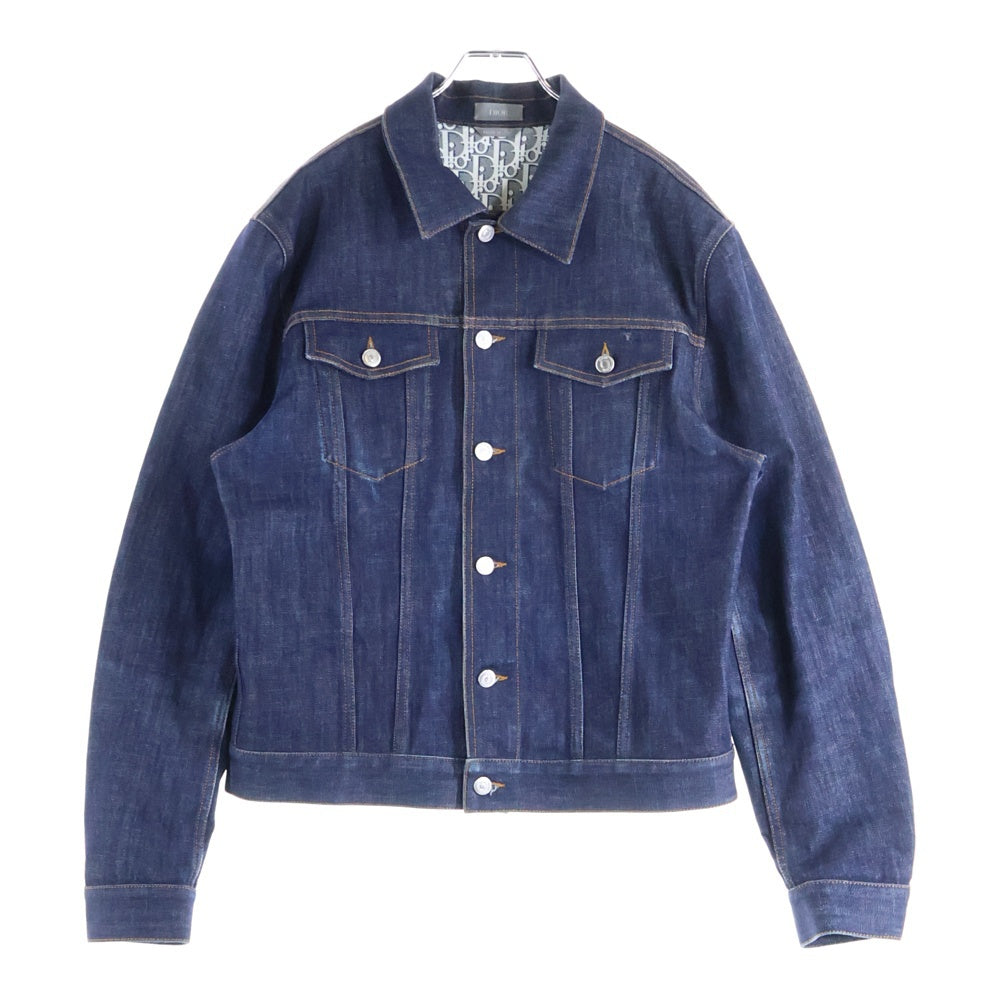 DIOR(ディオール) 20SS 裏地オブリーク トロッター総柄プリント デニムジャケット 013D482B226X インディゴ