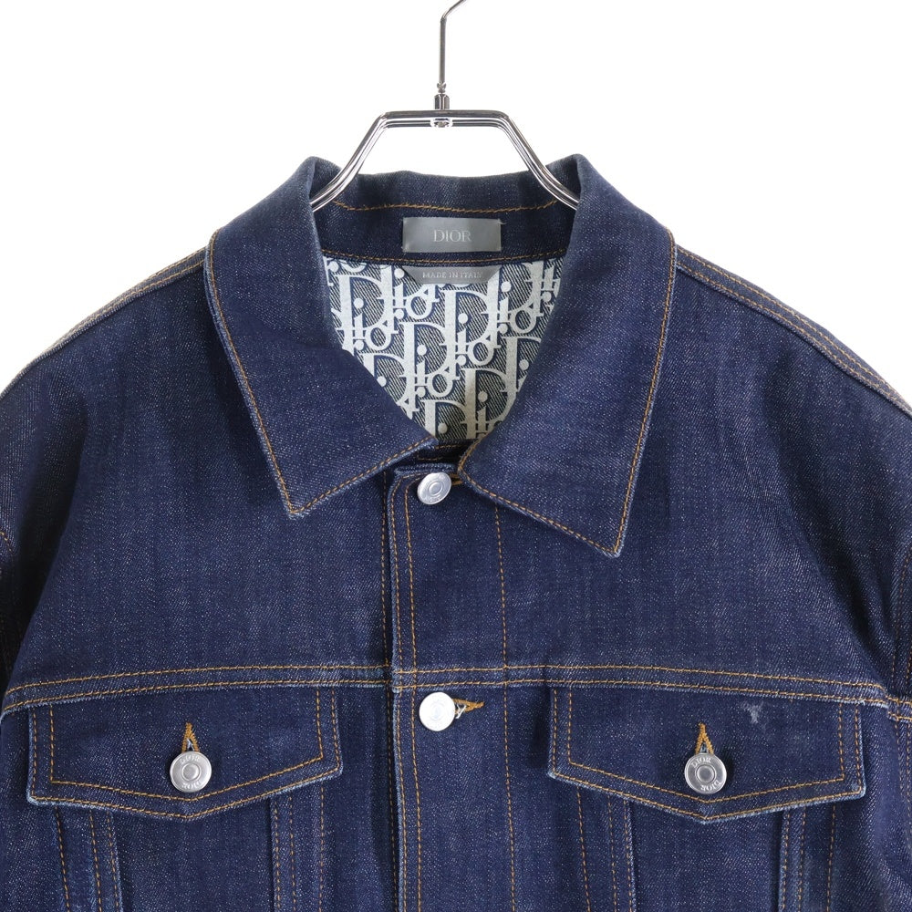 DIOR(ディオール) 20SS 裏地オブリーク トロッター総柄プリント デニムジャケット 013D482B226X インディゴ