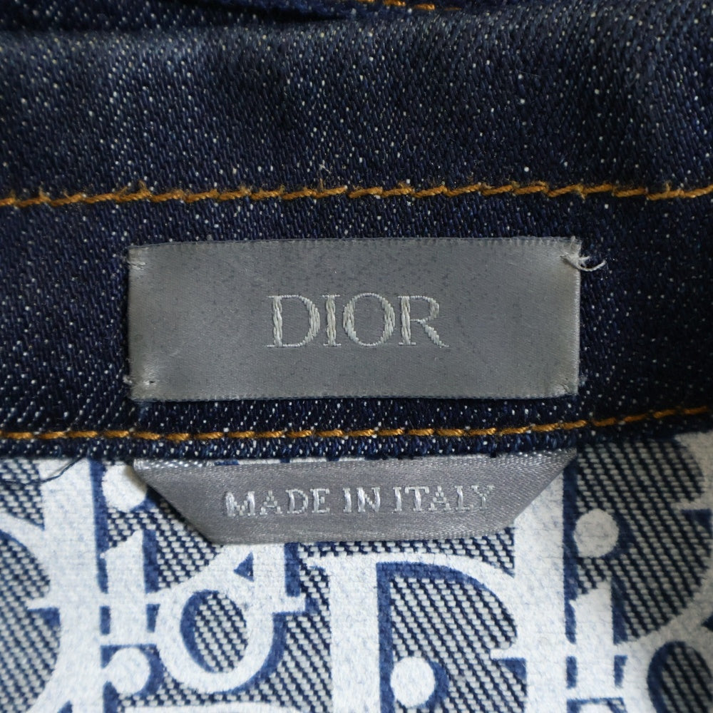 DIOR(ディオール) 20SS 裏地オブリーク トロッター総柄プリント デニムジャケット 013D482B226X インディゴ
