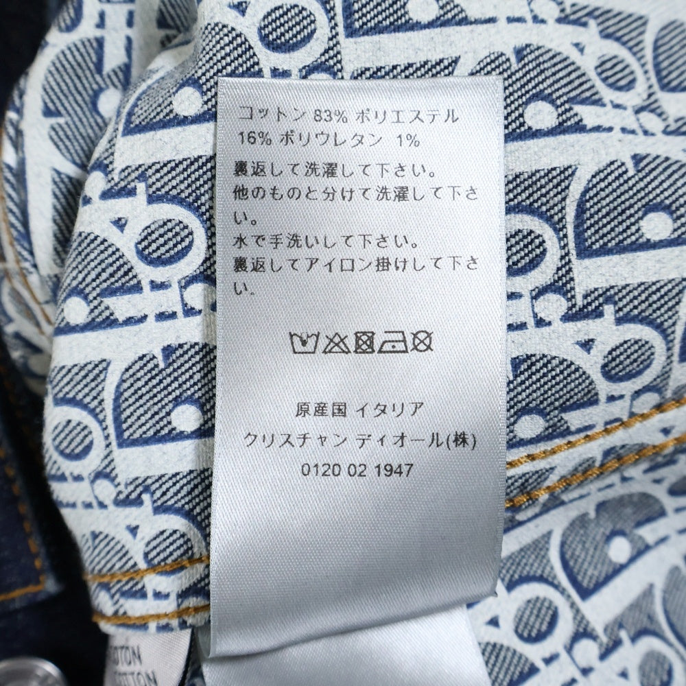 DIOR(ディオール) 20SS 裏地オブリーク トロッター総柄プリント デニムジャケット 013D482B226X インディゴ