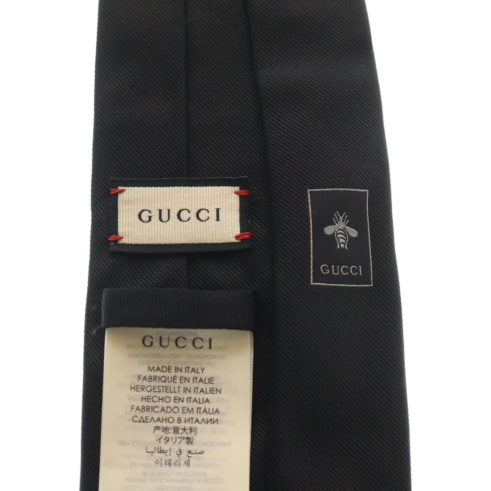 GUCCI(グッチ) キングスネーク シルクネクタイ ブラック 452171