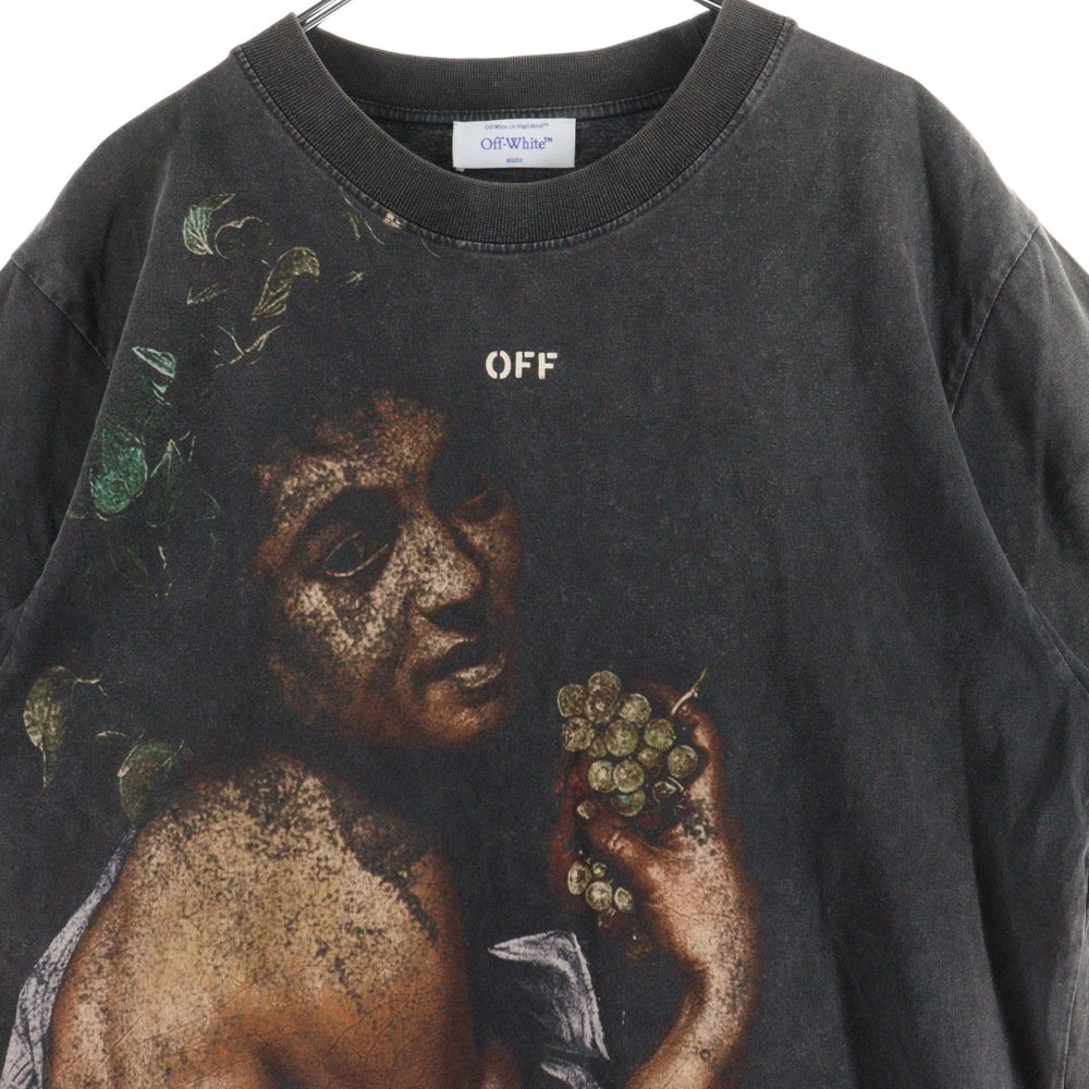 OFF WHITE 長袖カットソー ブラック オフホワイト メンズ Tシャツ 長袖 OFF-WHITE ブランド トップス ロンT