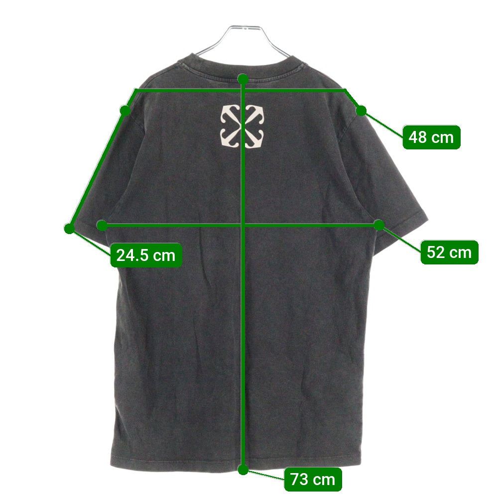 OFF-WHITE(オフホワイト) DIGIT BACCHUS OVER ディジット バッカスオーバー グラフィック半袖Tシャツ カットソー ブラック OMAA027F23JER005