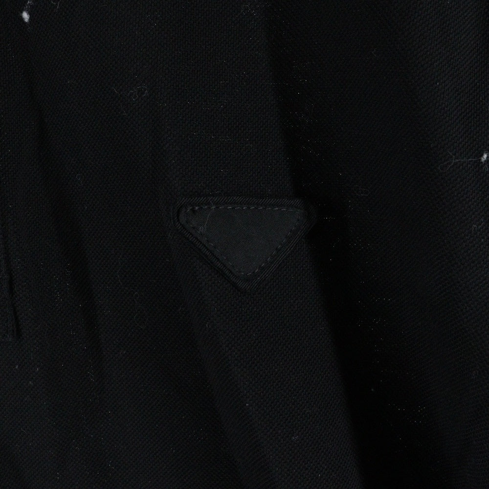 PRADA(プラダ) トライアングルロゴ ポロシャツ 半袖開襟シャツ ブラック UNJ444 SWE0 XGS