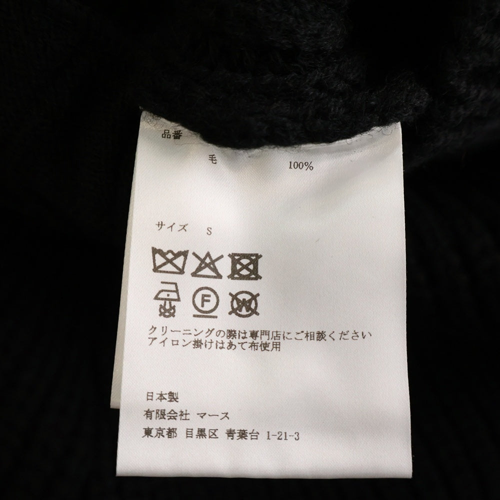 JOHN LAWRENCE SULLIVAN(ジョンローレンスサリバン) Ribed Massive Rounded リベッド マッシブ ニット ブラック 115631008