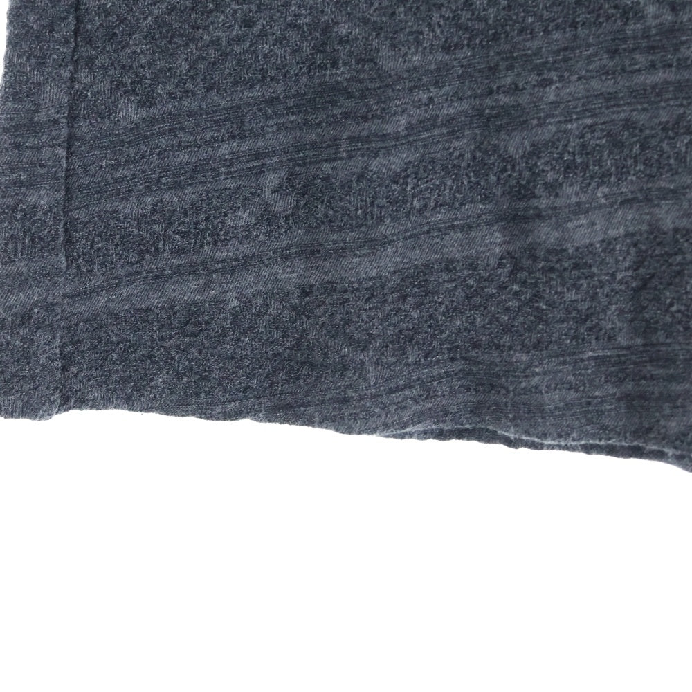Yohji Yamamoto POUR HOMME(ヨウジヤマモト プールオム) 21AW ロゴ刺繍 半袖Tシャツ カットソー グレー HX-T82-557