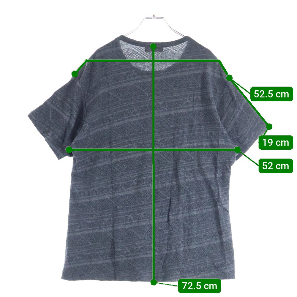 Yohji Yamamoto POUR HOMME(ヨウジヤマモト プールオム) 21AW ロゴ刺繍 半袖Tシャツ カットソー グレー HX-T82-557