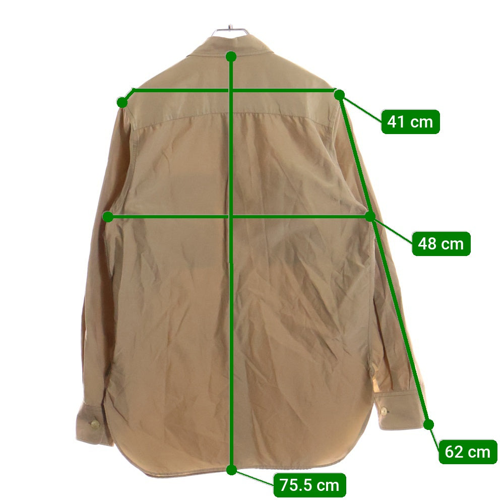AURALEE(オーラリー) SILK COTTON CLOTH BIG SHIRTS シルクコットン ビックシャツ オーバーサイズシャツ ベージュ A20SS01SL