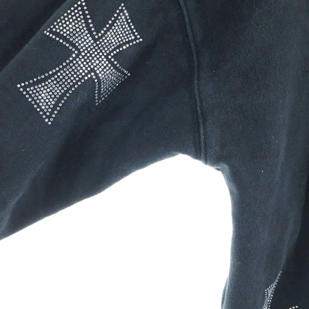 UNKNOWN LONDON(アンノーンロンドン) ライトストーンZIPパーカー ジップフーディ ブラック