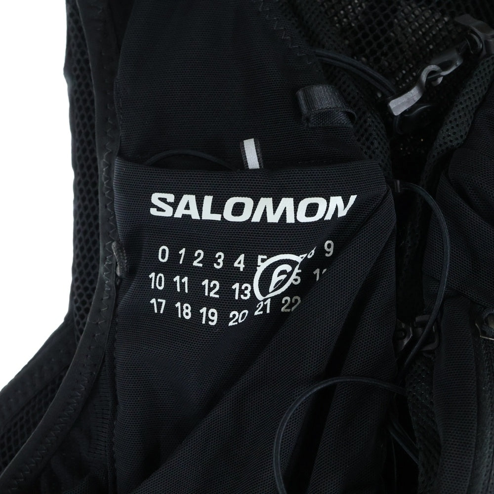 MM6 Maison Margiela(エムエムシックスメゾンマルジェラ) 23SS ×SALOMON サロモン ロゴプリント メッシュベスト ブラック S62FB0049