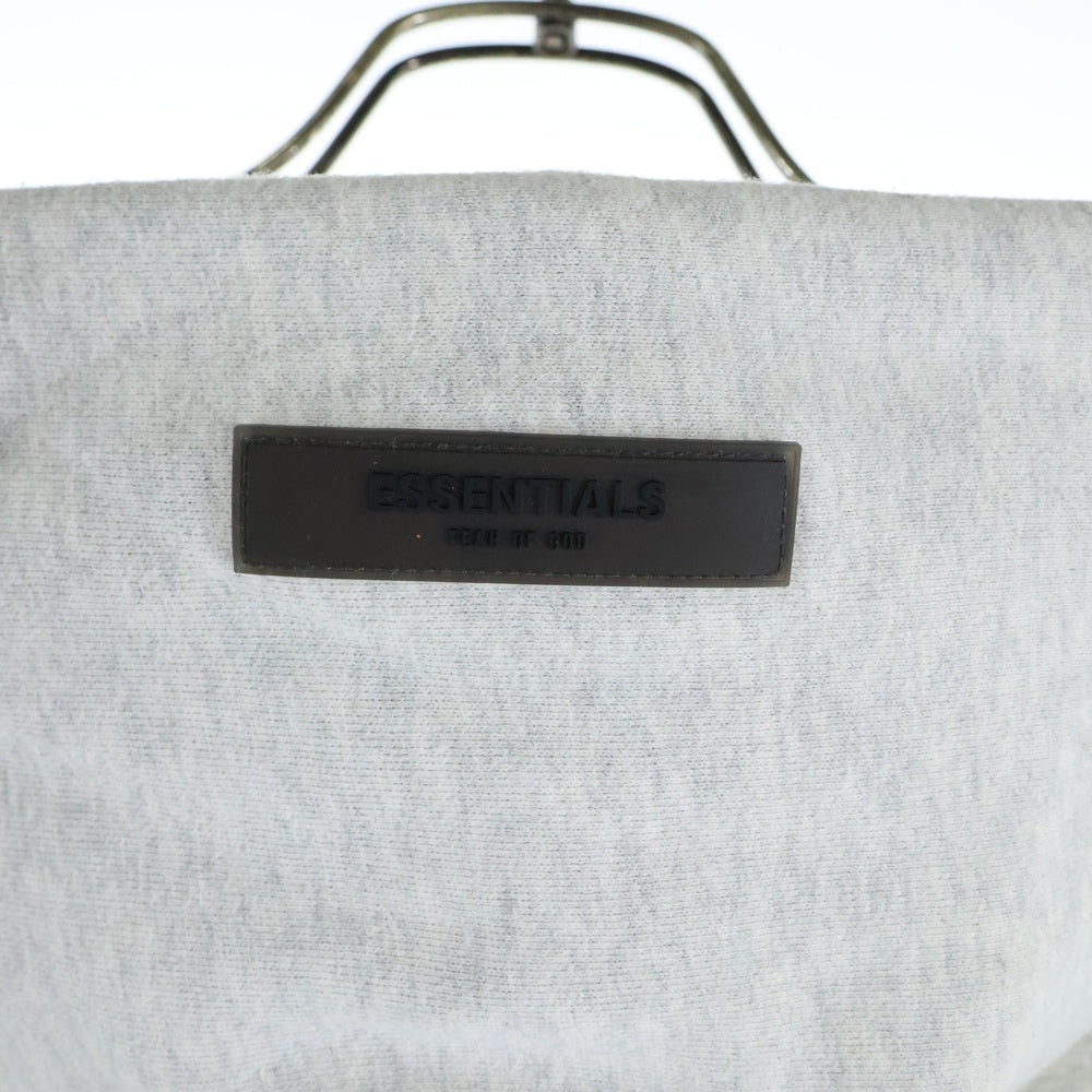 ESSENTIALS FEAR OF GOD(エッセンシャル フィアオブゴッド) フロッキー ロゴプリント プルオーバーパーカー フーディ グレー