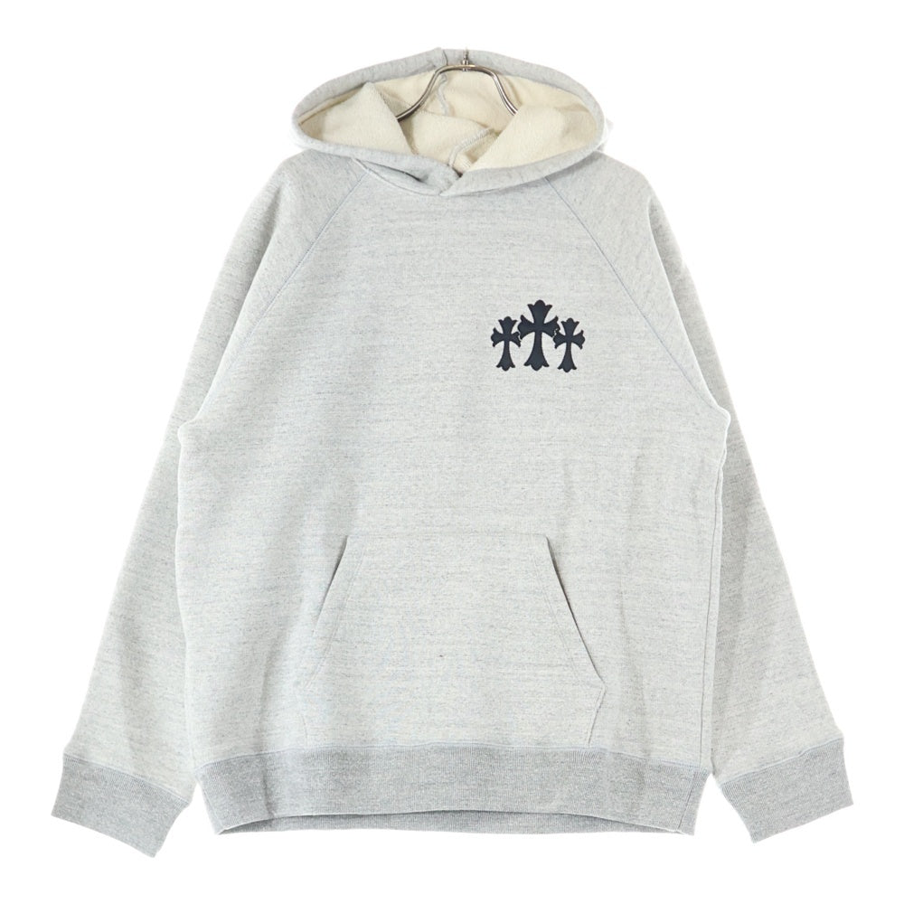 CHROME HEARTS(クロムハーツ) 7-11 HOODIE バックCHロゴ クロス刺繍 プルオーバーパーカー グレー