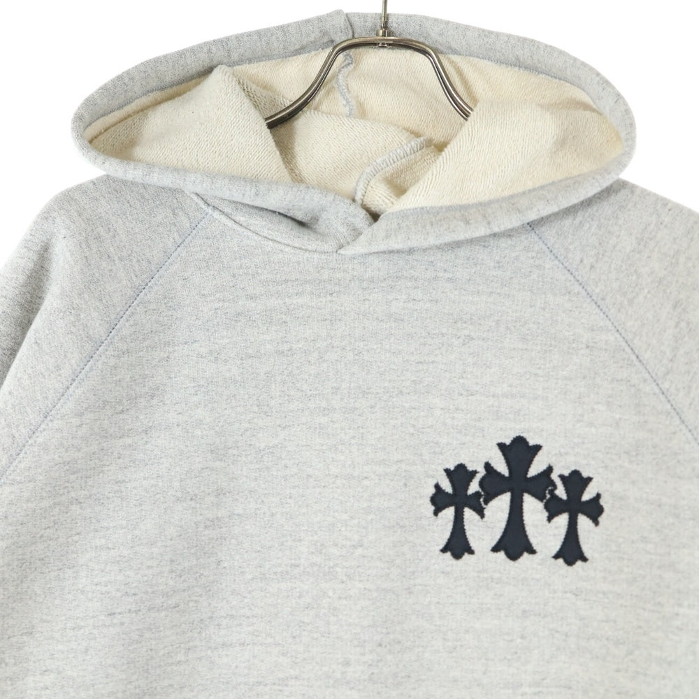 CHROME HEARTS(クロムハーツ) 7-11 HOODIE バックCHロゴ クロス刺繍 プルオーバーパーカー グレー